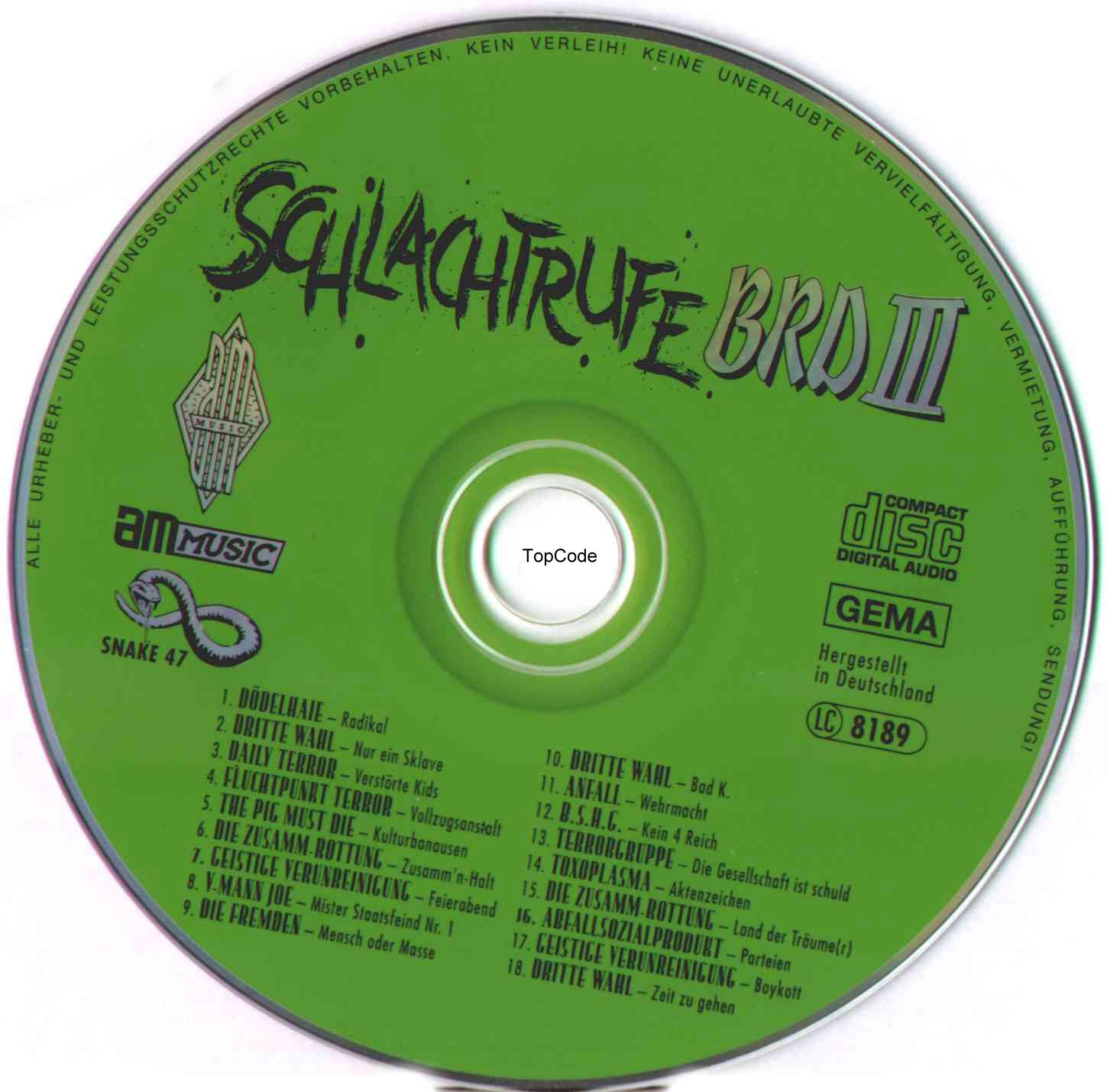 Schlachtrufe BRD III CD